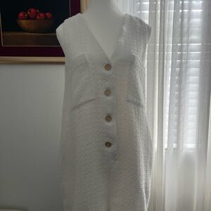 Tuckernuck MYLA White Textured Jumpsuit